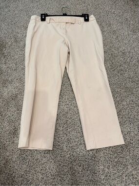 Dalia Cropped Ankle Pants in Light Beige